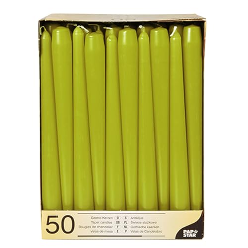 Kerzen & Brennzubehör 100 Leuchterkerzen Ø 2,2 cm 25 cm olivgrün Spitzkerzen Kerzen & Brennzubehör 100 Leuchterkerzen Ø 2,2 cm 25 cm olivgrün Spitzkerzen von PAPSTAR