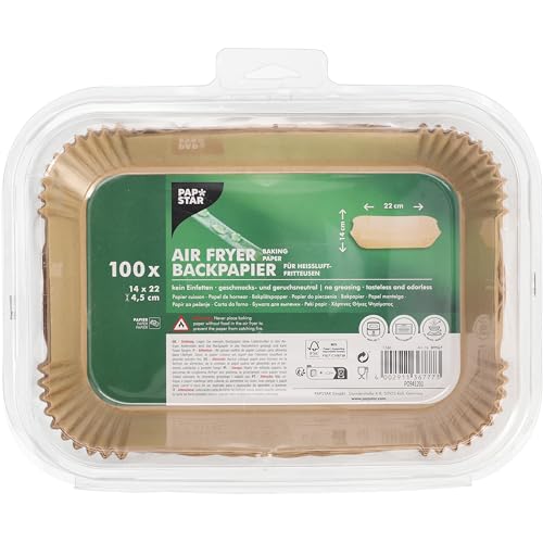 PAPSTAR, 100 Backpapiere 22 cm x 14 cm x 4,5 cm braun für Heißluftfritteusen PAPSTAR, 100 Backpapiere 22 cm x 14 cm x 4,5 cm braun für Heißluftfritteusen von PAPSTAR