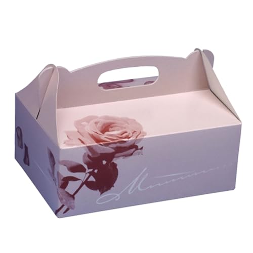 PAPSTAR 1 Karton = 10x15 Gebäck-Kartons, Pappe eckig 23 cm x 16 cm x 9 cm rosé mit Tragegriff 18852 PAPSTAR 1 Karton = 10x15 Gebäck-Kartons, Pappe eckig 23 cm x 16 cm x 9 cm rosé mit Tragegriff 18852 von PAPSTAR