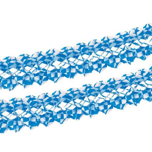 PAPSTAR 1 Karton = 10xGirlande, Papier Ø 16 cm · 4 m Bayrisch Blau schwer entflammbar 18697 von PAPSTAR