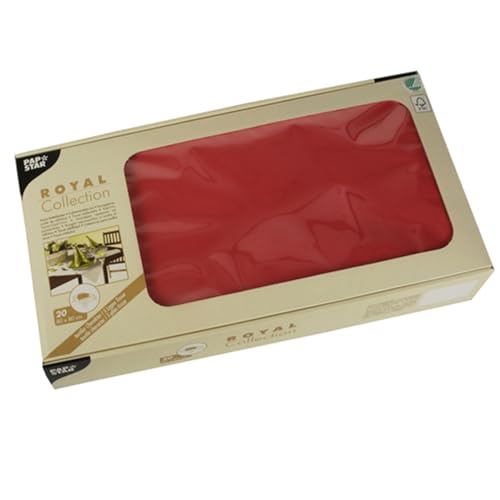 PAPSTAR 100 Mitteldecken, Tissue ROYAL Collection 80 cm x 80 cm rot von PAPSTAR