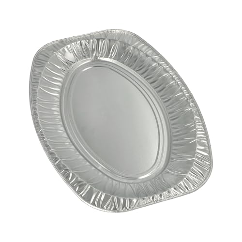 PAPSTAR 100 Servierplatten, Alu oval 44,5 cm x 29,5 cm von PAPSTAR