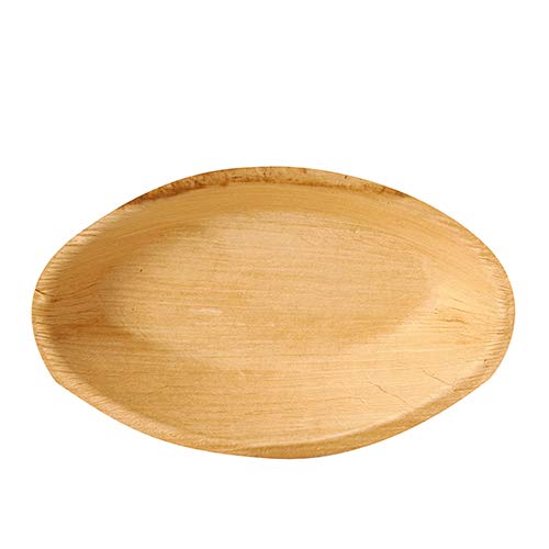 PAPSTAR 100 Teller, Palmblatt Pure oval 18 cm x 11,5 cm x 3 cm von PAPSTAR