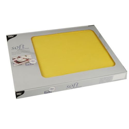 PAPSTAR 100 Tischsets, stoffähnlich, Vlies Soft Selection 30 cm x 40 cm gelb, Sie erhalten 100 Stück von PAPSTAR