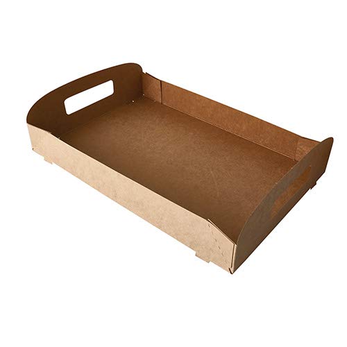 PAPSTAR 100 Tragetabletts, Pappe Pure 4,5 cm x 35 cm x 24 cm braun 0% Fair von PAPSTAR