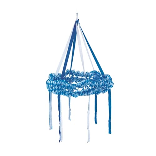 PAPSTAR 18758 1-Karton 5 x 1 Dekokränze, Papier Durchmesser 75 cm Bayerisch Blau schwer entflammbar von PAPSTAR