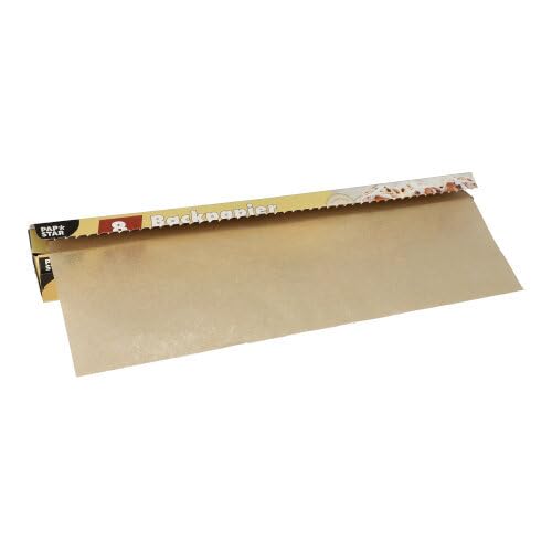 PAPSTAR 24 Stück Backpapier 8 m x 38 cm braun in Faltschachtel von PAPSTAR