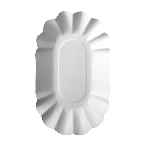 PAPSTAR 250 Schalen, Pappe Pure oval 9 cm x 16 cm x 3 cm Weiss, Sie erhalten 250 Stück von PAPSTAR