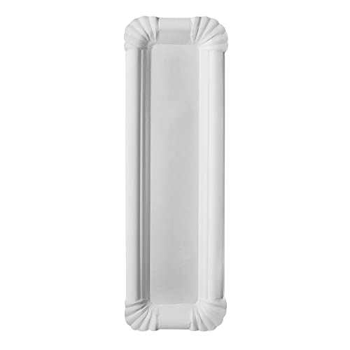 PAPSTAR 250 Teller, Pappe 'Pure' eckig 6,5 cm x 22 cm Weiss von PAPSTAR