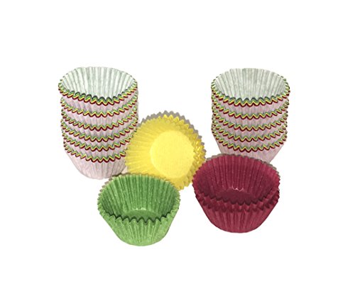 PAPSTAR 300 Backförmchen rot/gelb/grün farbig sortiert Fingerfood Muffinförmchen Mini Muffins für Partys und Kindergeburtstag von PAPSTAR