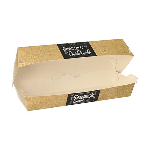 PAPSTAR 300 Baguetteboxen, Pappe Pure 6,2 cm x 7,5 cm x 21 cm Good Food von PAPSTAR