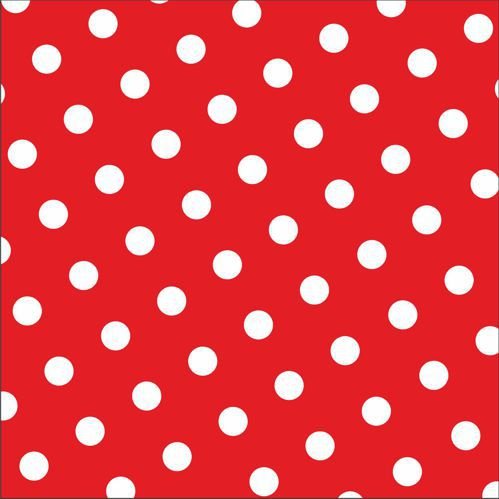 PAPSTAR 360 Servietten, 3-lagig 1/4-Falz 33 cm x 33 cm rot Dots 82756 Dekorservietten von PAPSTAR