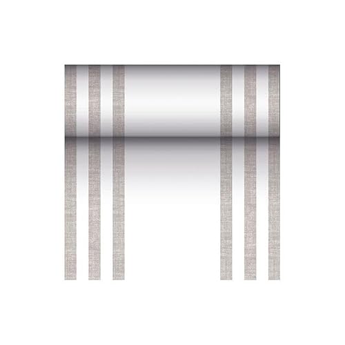 PAPSTAR 4 Rollen Tischläufer, stoffähnlich, PV-Tissue Mix ROYAL Collection 24 m x 40 cm grau Lines von PAPSTAR