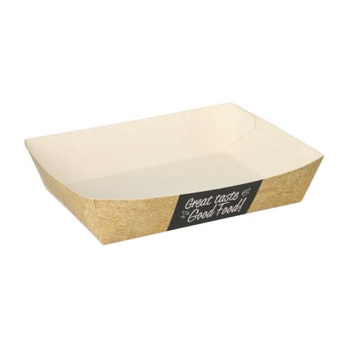 PAPSTAR 400 Snacktrays, Pappe Pure 4 cm x 11 cm x 16 cm Good Food von PAPSTAR