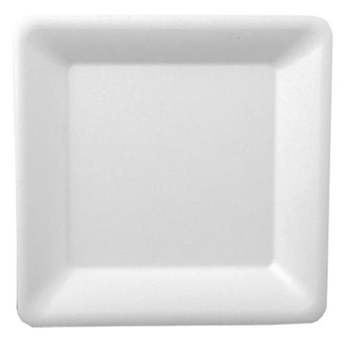 PAPSTAR 400 Teller, Zuckerrohr Pure eckig 26 cm x 26 cm Weiss von PAPSTAR
