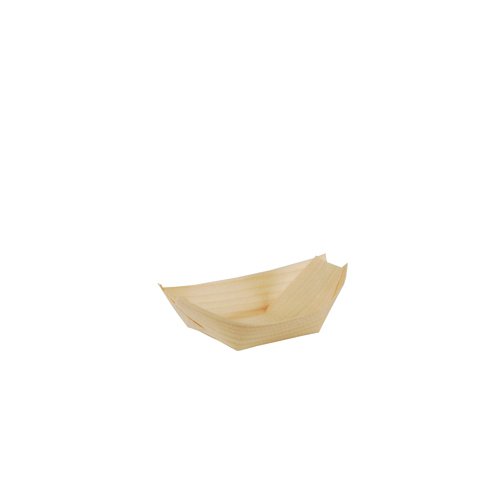 PAPSTAR 50 Fingerfood - Schalen, Holz Pure 8,5 cm x 5,5 cm Schiffchen, Sie erhalten 50 Stück von PAPSTAR