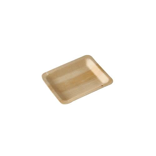 PAPSTAR 50 Fingerfood - Teller, Holz Pure eckig 12 cm x 9,5 cm, Sie erhalten 50 Stück von PAPSTAR