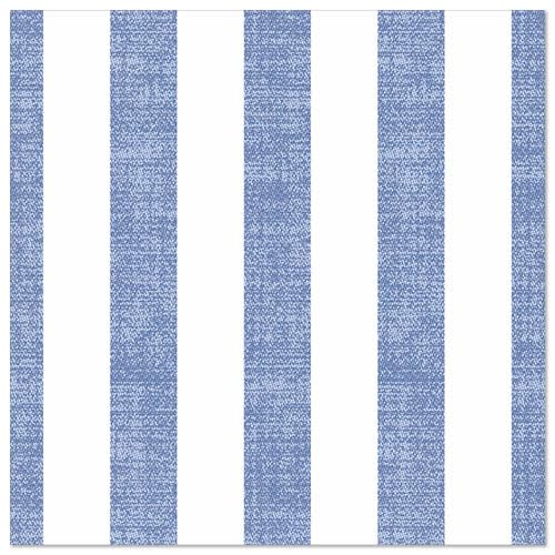 PAPSTAR 50 Servietten "ROYAL Collection" 1/4-Falz 40 cm x 40 cm blau "Lines" (88738, 50 Stück) von PAPSTAR