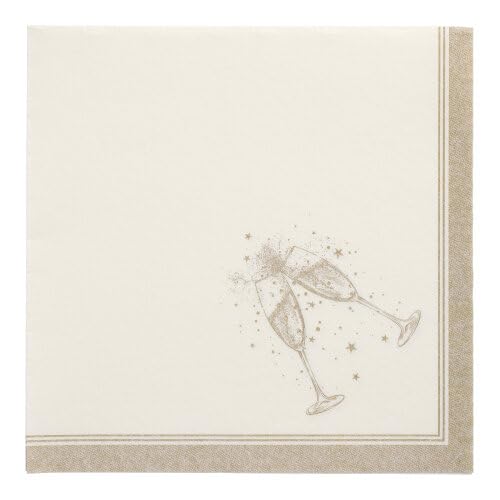 PAPSTAR 50 Servietten "ROYAL Collection" 1/4-Falz 40 cm x 40 cm gold "Festivities" von PAPSTAR