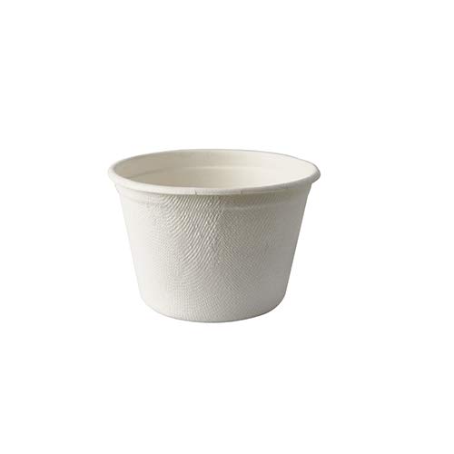 PAPSTAR 50 Suppenbecher, Zuckerrohr Pure 350 ml Ø 10 cm · 6,4 cm Weiss, Sie erhalten 50 Stück von PAPSTAR