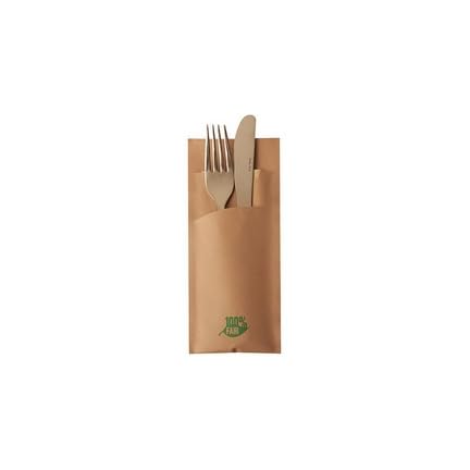PAPSTAR 520 Bestecktaschen 20 x 8,5 cm braun '100% Fair' inkl. naturfarbener Serviette 33 x 33 cm 2-lag. PAPSTAR 520 Bestecktaschen 20 x 8,5 cm braun '100% Fair' inkl. naturfarbener Serviette 33 x 33 cm 2-lag. von PAPSTAR