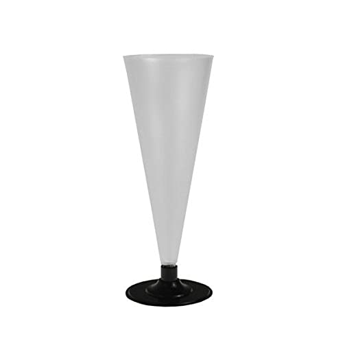 PAPSTAR 82816 Kunststoff-Sektglas, 0, 1 L, Klar satiniert von PAPSTAR