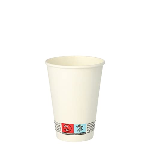 PAPSTAR 87906 50 Automatenbecher, Pappe"To Go" 0,18 l Ø 7 cm · 9,2 cm weiss >>Im Karton 1000 Stück von PAPSTAR