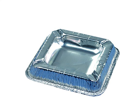 PAPSTAR Aschenbecher, Einweg, Aluminium, 125 x 125 x 20 mm, silber (10 Stück), Sie erhalten 1 Packung á 10 Stück von PAPSTAR