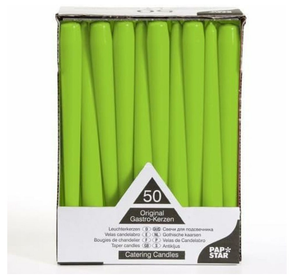 PAPSTAR Duftkerze 81113 50 Candlesticks Diameter 2.2 X 25 Cm Lime Green von PAPSTAR