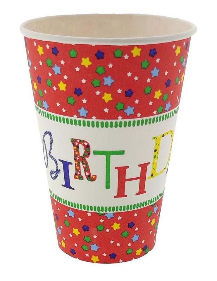 PAPSTAR Einwegbecher 10 Trinkbecher, Pappe, 0,2 l "Happy Birthday", Frischfaserkarton, Happy Birthday Pappbecher Trinkbecher PAPSTAR Einwegbecher 10 Trinkbecher, Pappe, 0,2 l "Happy Birthday", Frischfaserkarton, Happy Birthday Pappbecher Trinkbecher von PAPSTAR