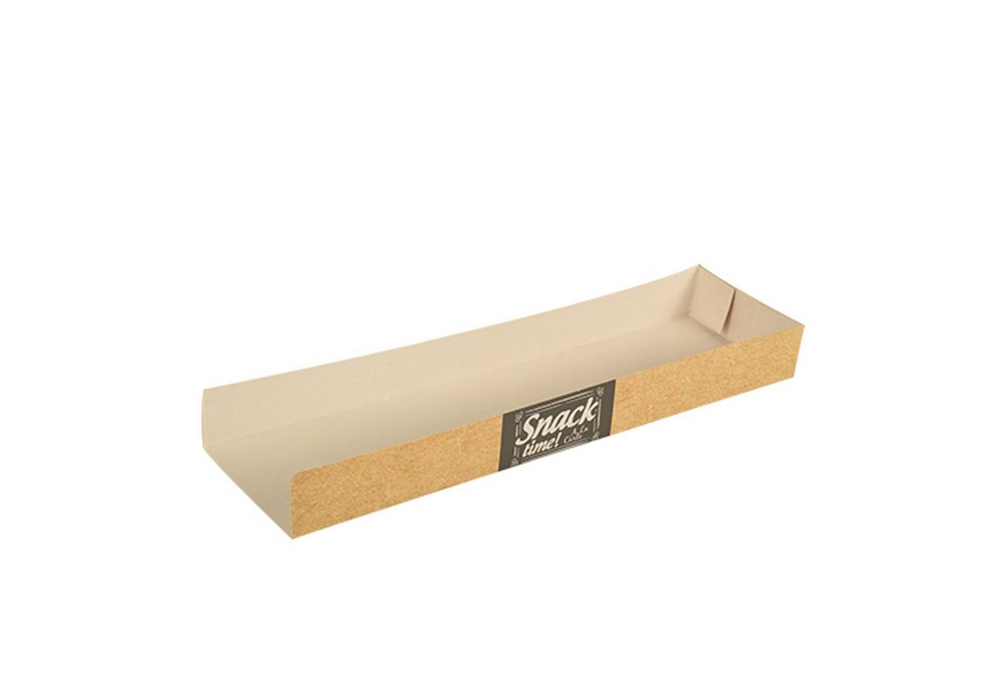 PAPSTAR Einwegschale 750 Stück Snacktrays, Pappe pure 7,5 x 28,5 cm Good Food von PAPSTAR