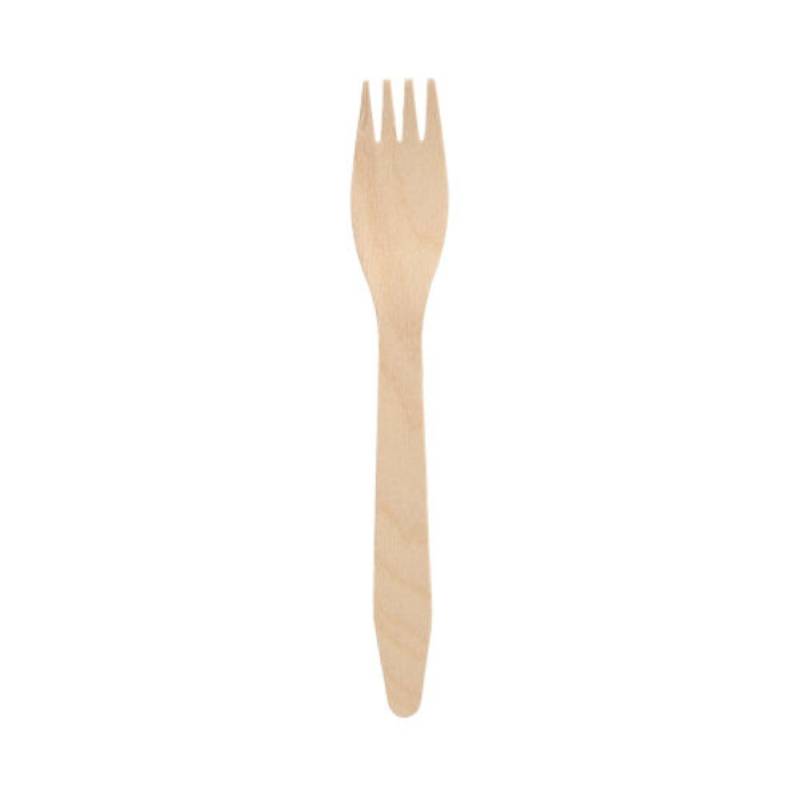 PAPSTAR Einwegbesteck-Set 100 Gabeln, Holz "pure" 16,5 cm von PAPSTAR