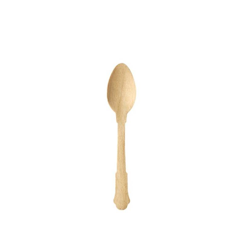 PAPSTAR Einwegbesteck-Set 6 Kaffeelöffel, Holz "pure" 12 cm "Vintage" von PAPSTAR