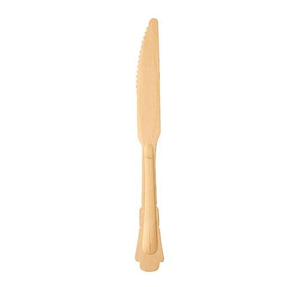 PAPSTAR Einwegbesteck-Set 6 Messer, Holz pure" 20,5 cm natur "Vintage"" von PAPSTAR