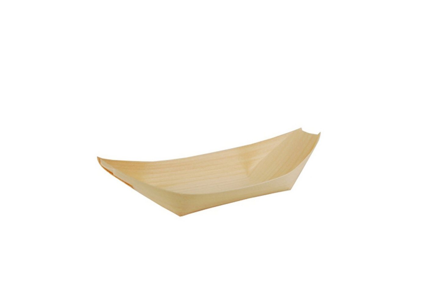 PAPSTAR Einwegschale 500 Stück Fingerfood-Schalen aus Holz pure, 21,5 x 10 cm Schiffchen von PAPSTAR