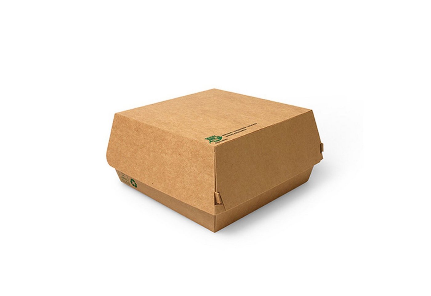 PAPSTAR Einwegschale 225 Stück Burgerboxen, Pappe pure 18,5 x 18,5 cm braun 100% Fair von PAPSTAR