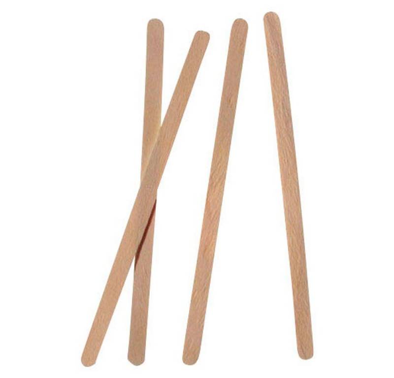 PAPSTAR Essstäbchen 1.000 Rührstäbchen Holz "pure" 11 cm x 5 mm von PAPSTAR