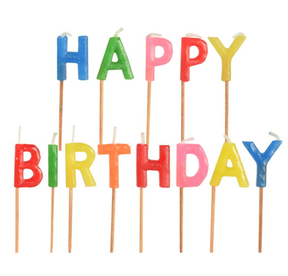 PAPSTAR Geburtstagskerze Buchstabenkerzen-Set 8 cm "Happy Birthday" PAPSTAR Geburtstagskerze Buchstabenkerzen-Set 8 cm "Happy Birthday" von PAPSTAR