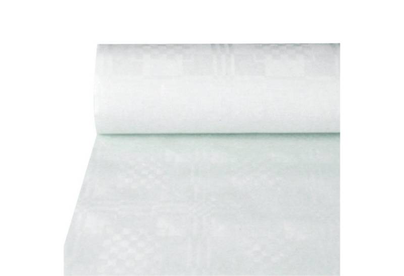 PAPSTAR Geschirr-Set Damasttischtuch 12542 50x1m Papier weiß von PAPSTAR