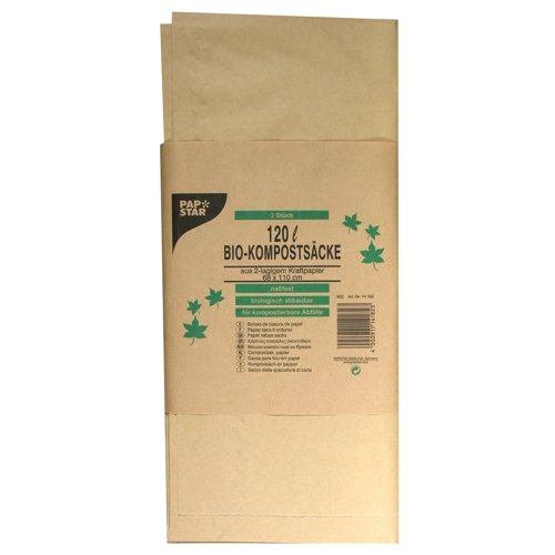 PAPSTAR Kompostsäcke aus Papier 120 l, 3 Stück PAPSTAR Kompostsäcke aus Papier 120 l, 3 Stück von PAPSTAR