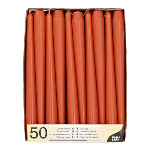Papstar Leuchterkerzen Ø 2,2 cm, 25 cm rost 89145 Spitzkerzen Stabkerzen Halterkerzen, 50 Stück Papstar Leuchterkerzen Ø 2,2 cm, 25 cm rost 89145 Spitzkerzen Stabkerzen Halterkerzen, 50 Stück von PAPSTAR