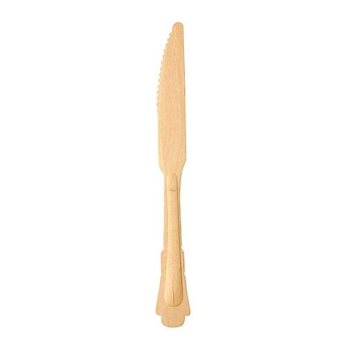 PAPSTAR Messer, Holz pure 20,5 cm natur Vintage 88139 Holzmesser, 50 Stück von PAPSTAR