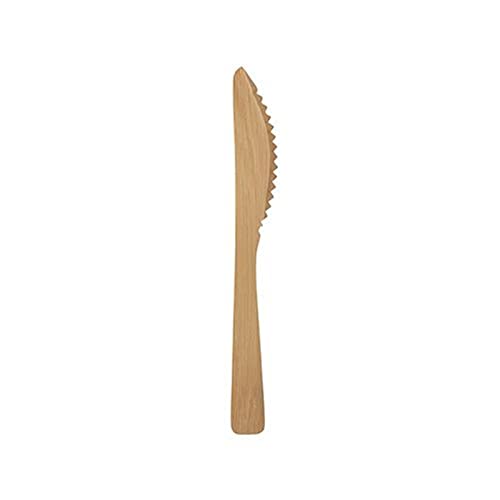 PAPSTAR Messer, aus Bambus pure 17 cm natur 88031 Bambusmesser Einwegmesser, 50 Stück von PAPSTAR