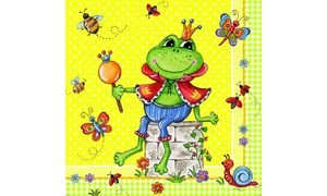 PAPSTAR Motivservietten"Prince Frog", 330 x 330 mm VE = 1 von PAPSTAR