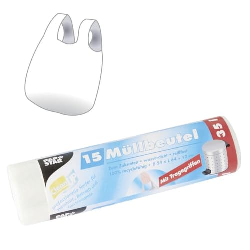 PAPSTAR Mülleimerbeutel HDPE, 35 Liter, transparent PAPSTAR Mülleimerbeutel HDPE, 35 Liter, transparent von PAPSTAR