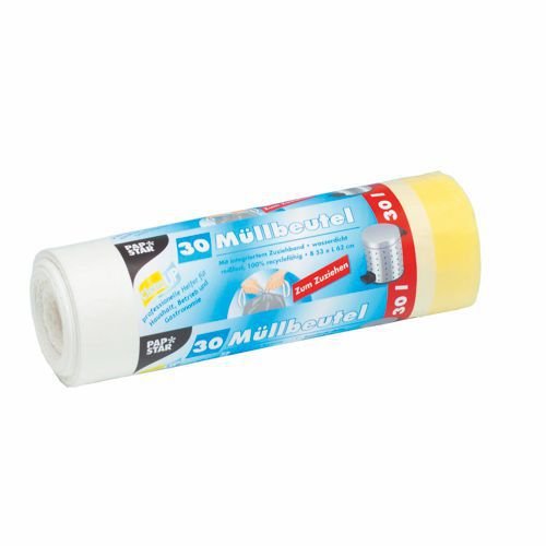 PAPSTAR Müllsack, LDPE-Folie, Weiss, 62 x 53 x 62 cm, 30-Einheiten von PAPSTAR