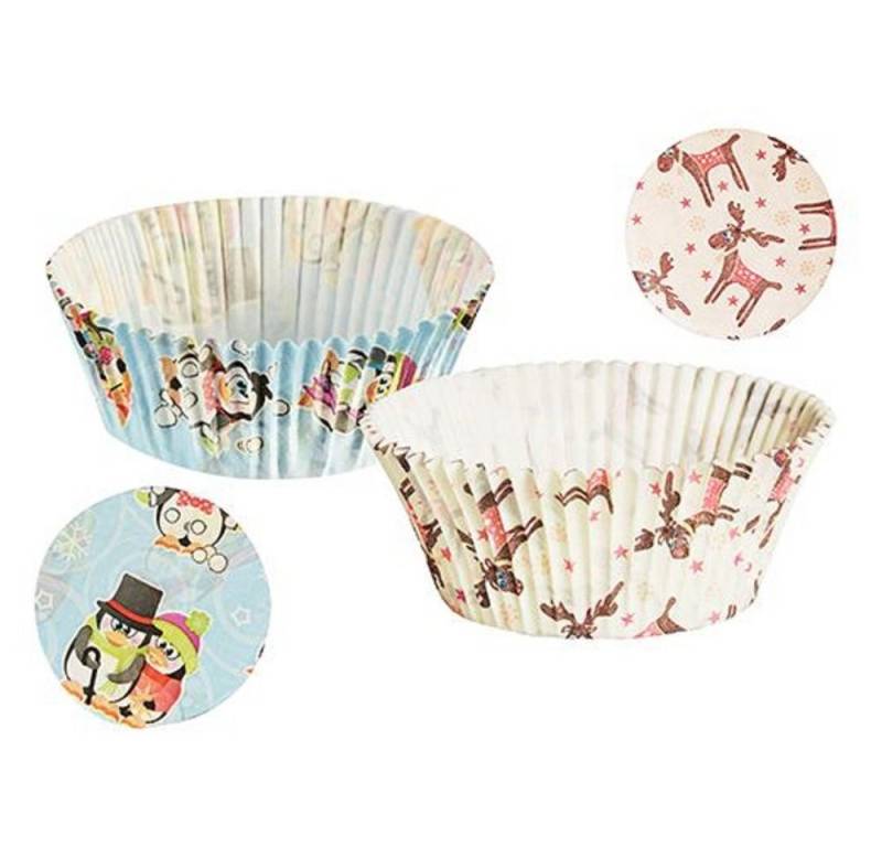 PAPSTAR Muffinform 60 Papierförmchen Muffin ELK & PENGUIN von PAPSTAR