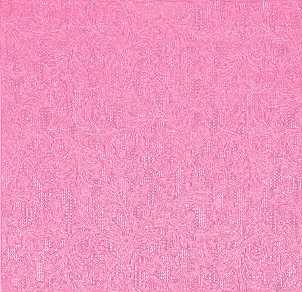 Nouveau Papierserviette 16 Servietten, 3-lagig 1/4-Falz 33 cm x 33 cm Fiorentina uni pink", (16 St), 33 cm x 33 cm" von Nouveau