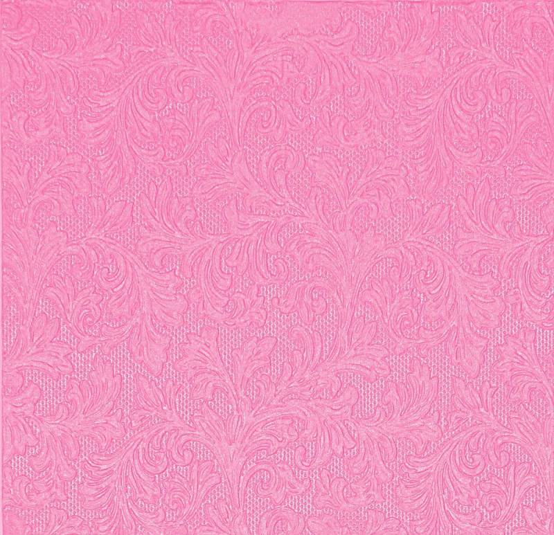 Nouveau Papierserviette 16 Servietten, 3-lagig 1/4-Falz 33 cm x 33 cm Fiorentina uni pink", (16 St), 33 cm x 33 cm" von Nouveau