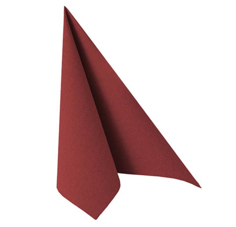 PAPSTAR Papierserviette 20 Servietten "ROYAL Collection" 1/4-Falz 40 cm x 40 cm bordeaux von PAPSTAR